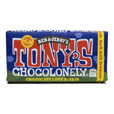 Чорний та молочний шоколад з шматочками брауні Tony's Chocolonely 180g
