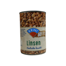 Консервована сочевиця Linsen Lenticchie Lessate Krini 400g