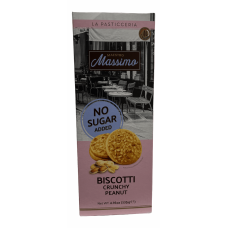 Печиво без цукру з додаванням арахісу Biscotti Crunchy Peanut Maestro Massimo 135g