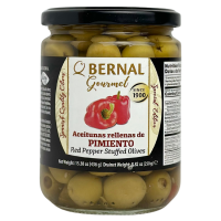 Оливки фаршировані червоним перцем Bernal 436g
