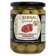 Оливки фаршировані червоним перцем Bernal 436g