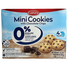 Печиво без цукру з краплями шоколаду Mini Cookies Cuetara 120g