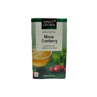 Трав'яний чай зі смаком журавлини в пакетиках Minze-Cranberry King`s Crown 34g