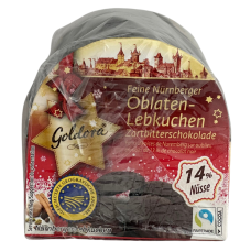 Нюрнберзькі пряники в темному шоколаді Zartbitterschokolade Oblaten-Lebkuchen Goldora 200g