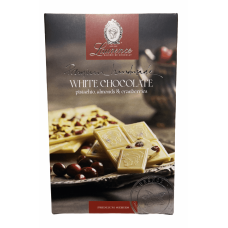 Шоколад білий з фісташкою, мигдалем і журавлиною Laurence 85g