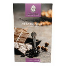 Шоколад молочний з фундуком і родзинками Laurence 80g