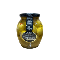 Зелені оливки фаршировані паприкою та часником Deluxe 360g