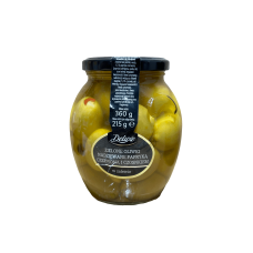 Зелені оливки фаршировані паприкою та мигдалем Deluxe 360g