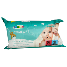 Дитячі вологі серветки Lupilu 80+20шт