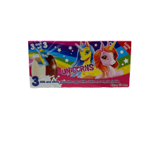 Набір шоколадних яєць з сюрпризом 3шт Zaini серія Unicorns