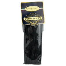 Спагетті з манної пшениці твердих сортів з чорнилом кальмара Spaghetti nero di Seppia Pasta Quagliara 500g