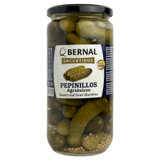 Корнішони кисло-солодкі Bernal Pepinillos 685g