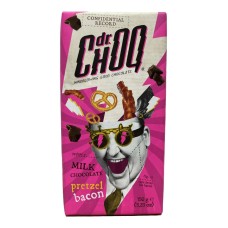 Молочний шоколад з кренделями та беконом Pretzel Bacon Dr. Choo 150g