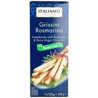 Хлібні палички Грісіні з розмарином Grissini Italiamo 250g