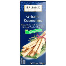 Хлібні палички Грісіні з розмарином Grissini Italiamo 250g