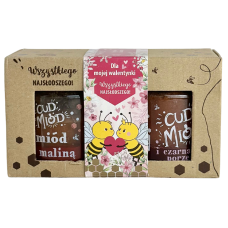 Подарунковий набр меду з малиною та чорною смородиною Sadecki Bartnik 2*250g