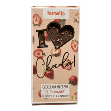 Молочний шоколад з шматочками ліофілізованої полуниці Terravita 91.5g
