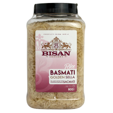 Рис довгозернистий пропарений шліфований басматі Rice Basmati Golden Sella Bisan 800g