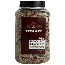 Суміш рису натурального, червоного та чорного Rice Natural, Red&Black Mix Bisan 800g