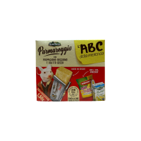 Дитячий перекус (снек пармезан, мікс горіхів та сухофруктів, фруктове п'юре) ABC della merenda Parmareggio Gran Terre