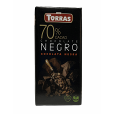 Шоколад чорний Negro 70% cacao Torras 80g