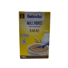 Пшенична молочна каша з додаванням какао без цукру Milchbrei Kakao Bebivita 500g