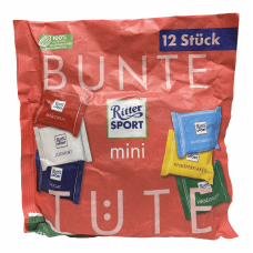Мікс міні-шоколаду Ріттер Спорт Bunte Ritter Sport Mini 12шт 200g
