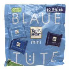 Мікс міні-шоколаду Ріттер Спорт Blaue Tute Ritter Sport Mini 12шт 200g