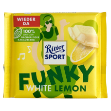 Шоколад Ritter Sport Funky White Lemon білий з молочною начинкою 100g
