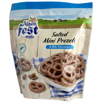 Солені міні-кренделі в молочному шоколаді Alpen Fest Style 140g