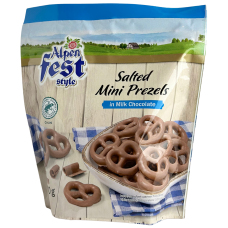 Солені міні-кренделі в молочному шоколаді Alpen Fest Style 140g
