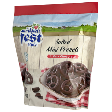 Солені міні-кренделі в темному шоколаді Alpen Fest Style 140g