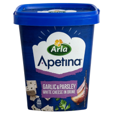 Кубики салатного сиру в розсоллі з часником та петрушкою Garlic e Parsley Apetina 430g