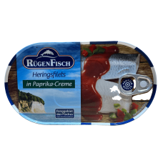 Філе оселедця в соусі з паприкою Heringsfilets in Paprika-Creme Rugen Fisch 200g