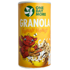 Гранола з мндом корицею та злаковими кільцями Granola Funny Honey One Day More 400g
