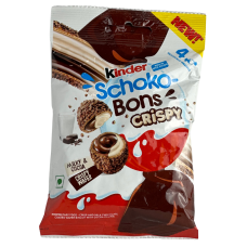 Цукерки з какао-молочним кремом Schoko-Bons Crispy Kinder 22.4g