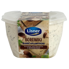 Оселедець в грибному соусі з боровиками Lisner 500g