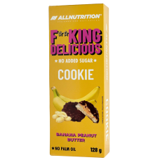 Печиво без цукру зі смаком банана та арахісової пасти Fit King Delicious Allnutrition 128g