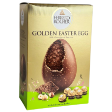 Яйце з молочного шоколаду всередині з цукерками Golden Easter Egg Ferrero Rocher 250g