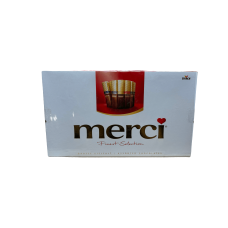 Асорті цукерок в молочному шоколаді з кремовою начинкою Merci 400g