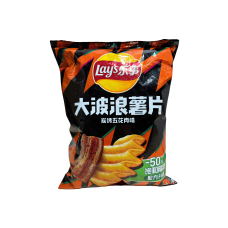 Картопляні чіпси зі смаком свинини на вугіллі Lay's Big Wave 70g