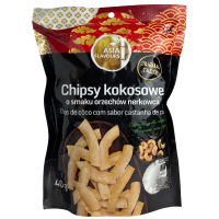 Чіпси кокосові зі смаком кеш'ю Chipsy kokosowe o smaku orechow nerkowca Asia Flavours 40g