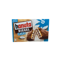 Батончики з молочною начинкою зі смаком кокосу Hanuta riegel Cocos Ferrero