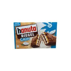 Батончики з молочною начинкою зі смаком кокосу Hanuta riegel Cocos Ferrero