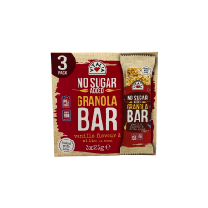 Батончики гранола зі смаком ванілі та білою-кремовою глазур'ю без цукру Granola Bar Vitalia 3*23g