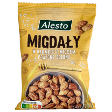 Мигдаль в карамелі з медом та сіллю Migdaly Alesto 150g