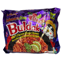 Локшина рамен зі смаком курки та лайму Buldak Hot Chicken Flavor Ramen Habanero Lime Samyang 135g