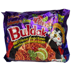 Локшина рамен зі смаком курки та лайму Buldak Hot Chicken Flavor Ramen Habanero Lime Samyang 135g