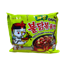 Локшина рамен зі смаком курки під соусом червоної квасолі Hot Chicken Flavor Ramen Jjajang Samyang 140g