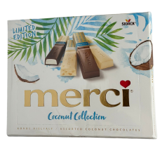 Асорті цукерок в молочному та білому шоколаді з кокосом Merci Storck 400g